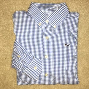 Vineyard Vines blue checked button down